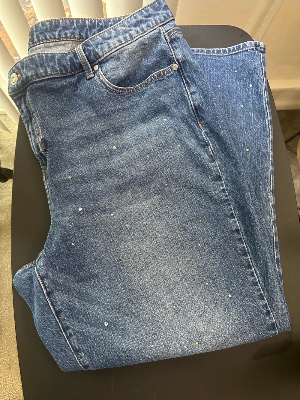 Talbots Crystal Embellished Slim Ankle Jeans – 20W - Picture 8 of 9